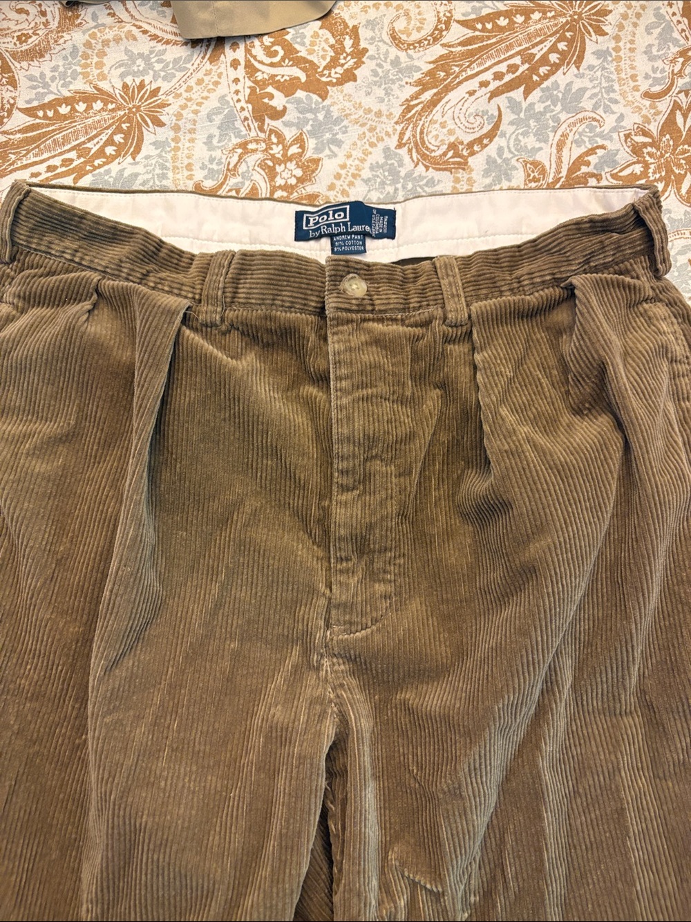 Polo by Ralph Lauren Men's Corduroy Pants in Tan-Brown